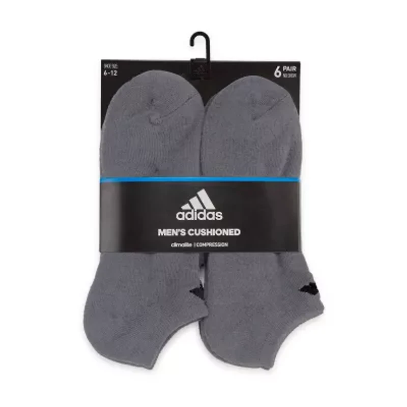 adidas Mens 6 Pair No Show Socks