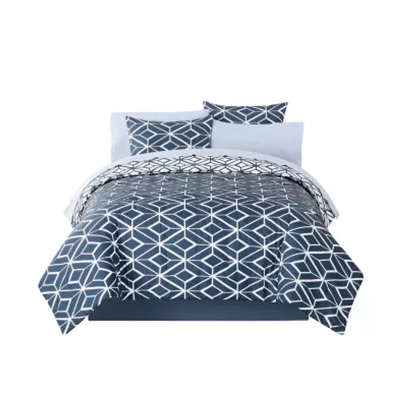 Home Expressions Ayden Geometric Reversible Complete Bedding Set with Sheets