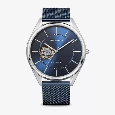Bering Mens Automatic Blue Stainless Steel Bracelet Watch 16743-307