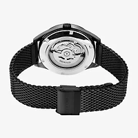 Bering Mens Automatic Black Stainless Steel Bracelet Watch 16743-377