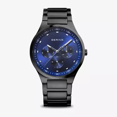 Bering Mens Black Stainless Steel Bracelet Watch