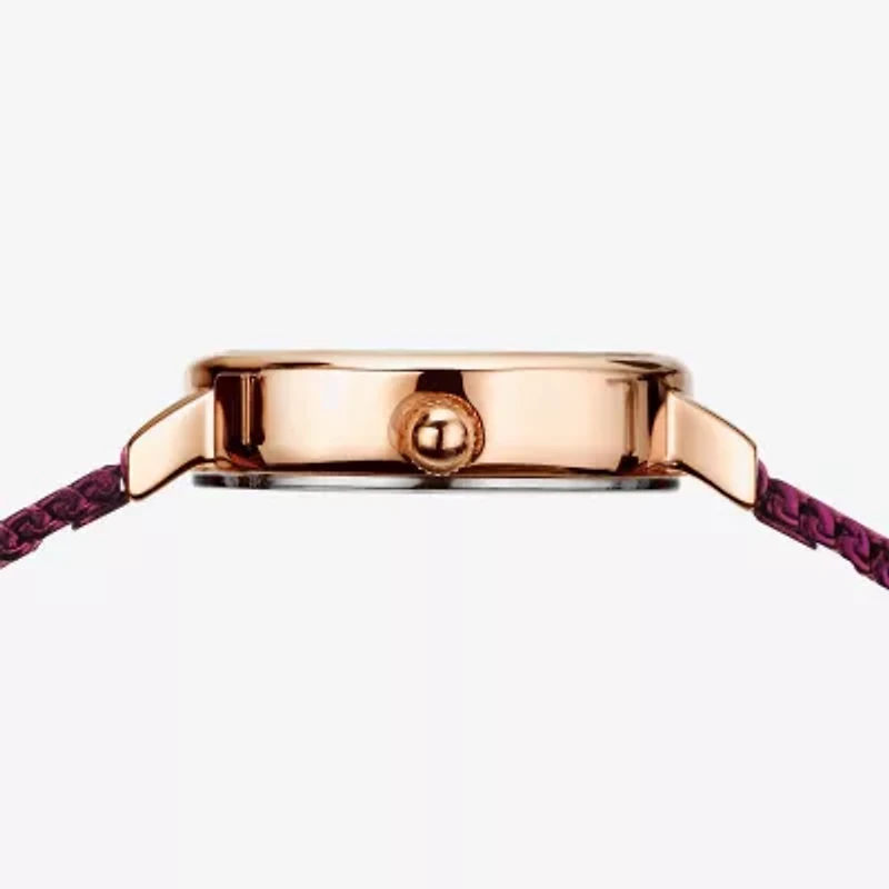 Bering Womens Purple Stainless Steel 2-pc. Watch Boxed Set 11022-969gh1