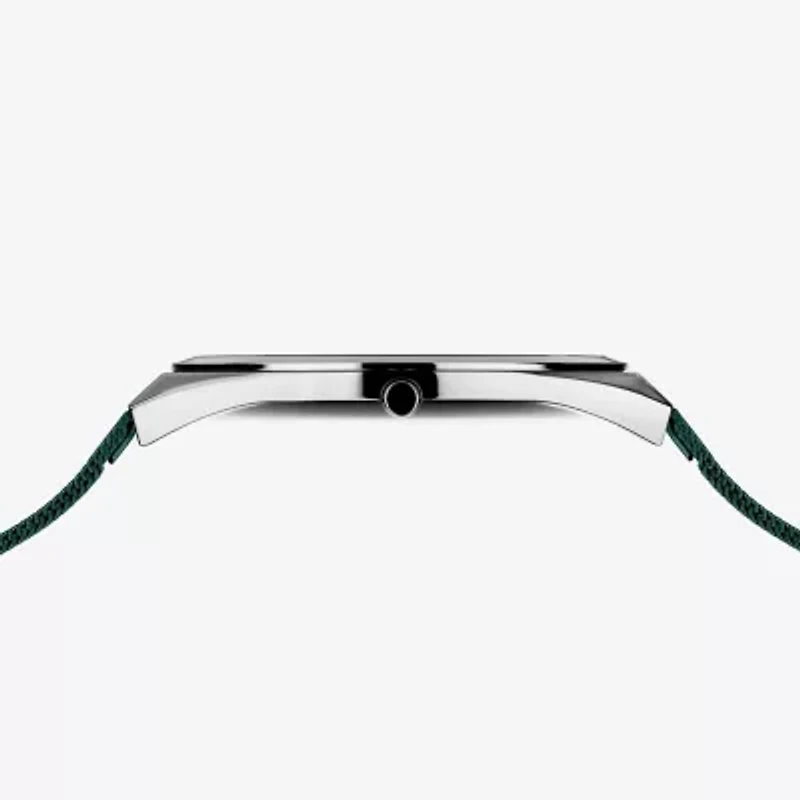 Bering Mens Green Stainless Steel Bracelet Watch 18740-808