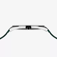 Bering Mens Green Stainless Steel Bracelet Watch 18740-808