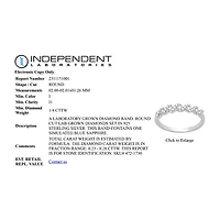 I Said Yes (H-I / I1) Womens 1/4 CT. T.W. Lab Grown White Diamond Sterling Silver Anniversary Wedding Band