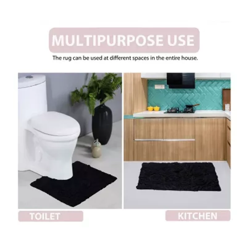 Home Weavers Inc Bellflower 3-pc. Quick Dry Bath Rug Set