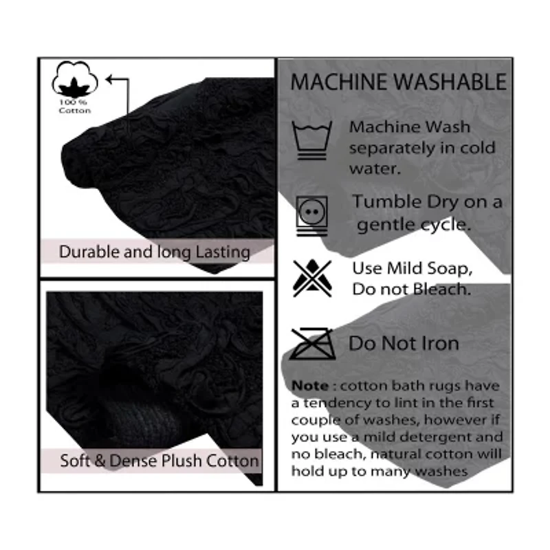 Home Weavers Inc Bellflower 4-pc. Quick Dry Bath Rug Set