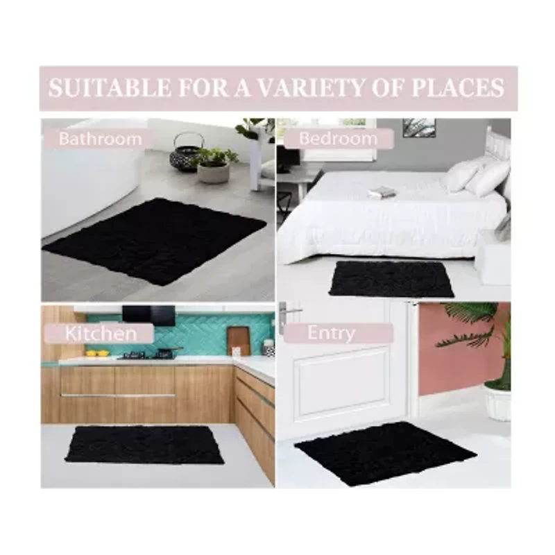 Home Weavers Inc Bellflower 4-pc. Quick Dry Bath Rug Set