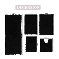 Home Weavers Inc Bellflower 5-pc. Quick Dry Bath Rug Set