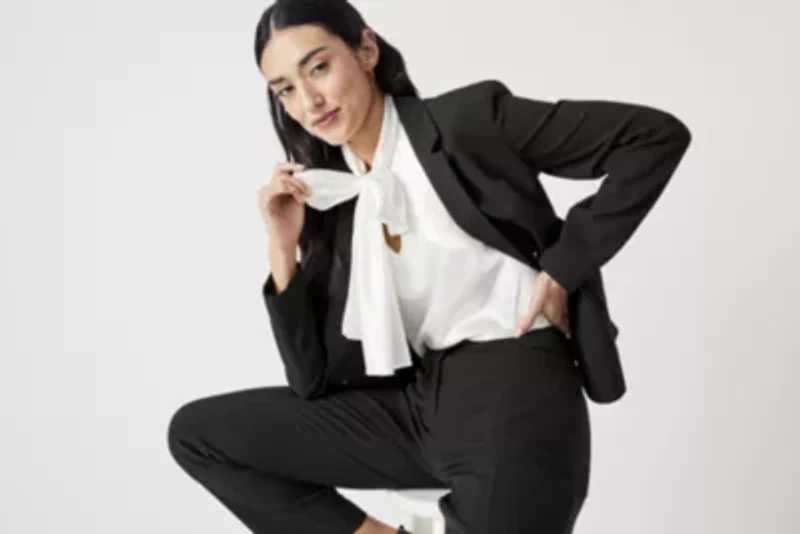 Black Label by Evan-Picone Womens Classic Fit Suit Jacket