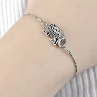 Bali Inspired Womens Sterling Silver Bolo Bracelet