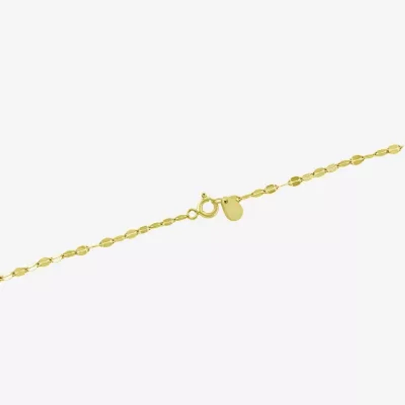 Womens 14K Gold Over Silver Cross 22 Inch Pendant Necklace