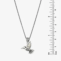 Hummingbird Womens White Mother Of Pearl Sterling Silver 16 Inch Pendant Necklace