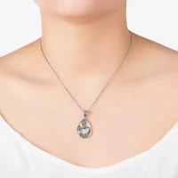 Hummingbird Womens White Mother Of Pearl Sterling Silver 16 Inch Pendant Necklace