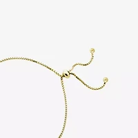 Adjustable Length Womens Cubic Zirconia 14K Gold Over Silver 26 Inch Tennis Necklace
