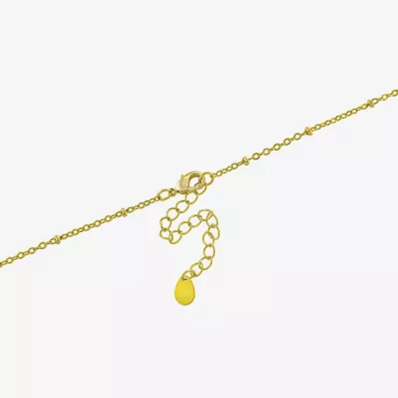 Diamonart Lady Of Guadalupe Womens Cubic Zirconia 14K Gold Over Silver Oval 16 Inch Pendant Necklace