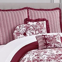 Laurel Manor Toile Garden Oblong Throw Pillow