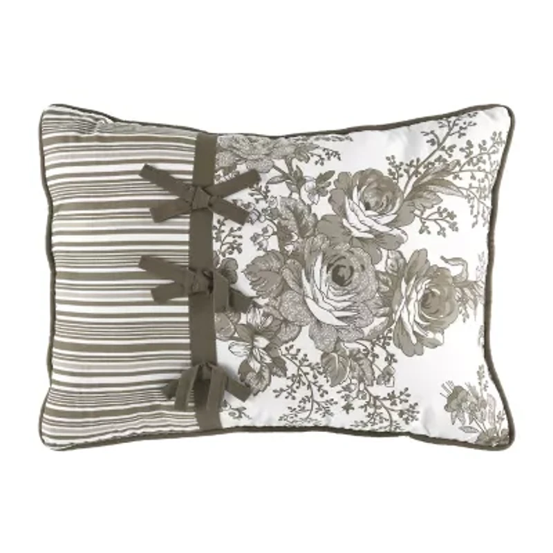 Laurel Manor Toile Garden Oblong Throw Pillow