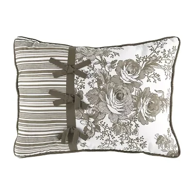 Laurel Manor Toile Garden Oblong Throw Pillow