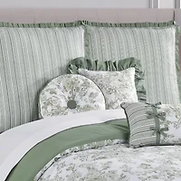 Laurel Manor Toile Garden Square Throw Pillow