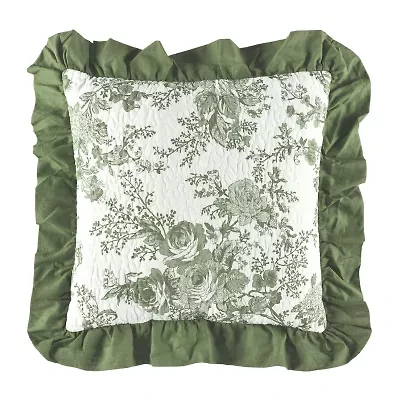 Laurel Manor Toile Garden Square Throw Pillow