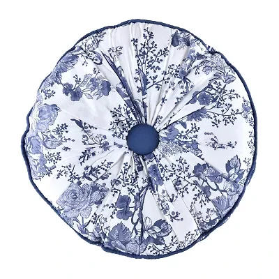 Laurel Manor Toile Garden Round Throw Pillow
