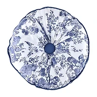 Laurel Manor Toile Garden Round Throw Pillow