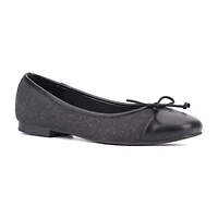 New York & Company Patricia Womens Cap Closed Toe Ballet Flats