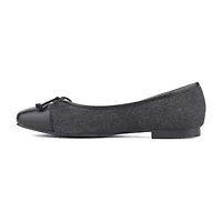 New York & Company Patricia Womens Cap Closed Toe Ballet Flats