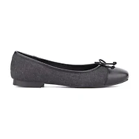 New York & Company Patricia Womens Cap Closed Toe Ballet Flats