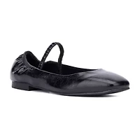 New York & Company Paris Womens Square Closed Toe Ballet Flats