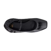 New York & Company Paris Womens Square Closed Toe Ballet Flats
