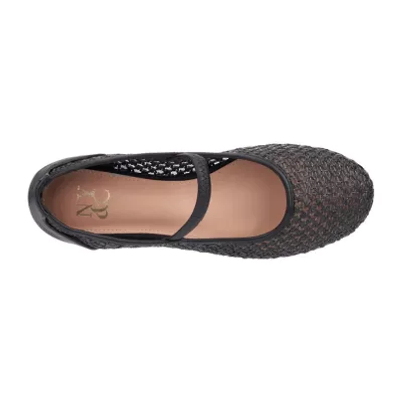 New York & Company Alena Womens Round Closed Toe Ballet Flats