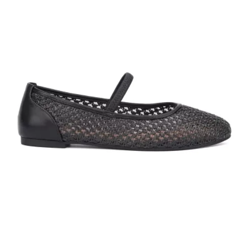 New York & Company Alena Womens Round Closed Toe Ballet Flats