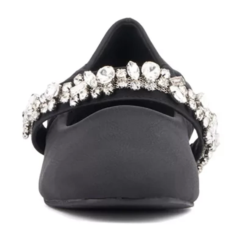New York & Company Paxley Womens Square Closed Toe Ballet Flats