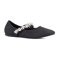 New York & Company Paxley Womens Square Closed Toe Ballet Flats