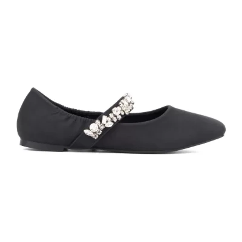 New York & Company Paxley Womens Square Closed Toe Ballet Flats
