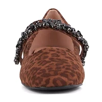 New York & Company Paxley Womens Square Closed Toe Ballet Flats