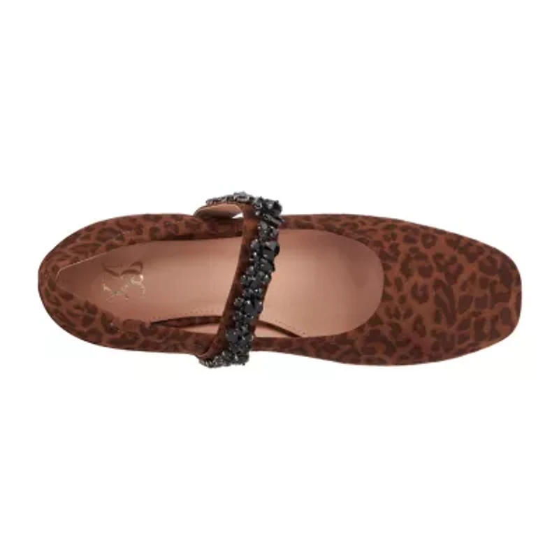 New York & Company Paxley Womens Square Closed Toe Ballet Flats