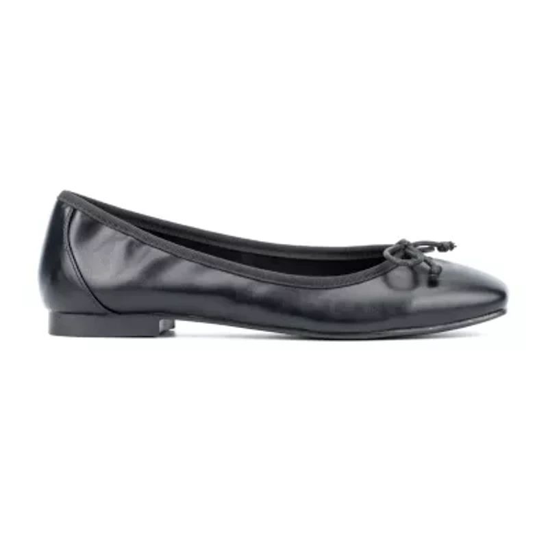 New York & Company Paulina Womens Square Closed Toe Ballet Flats
