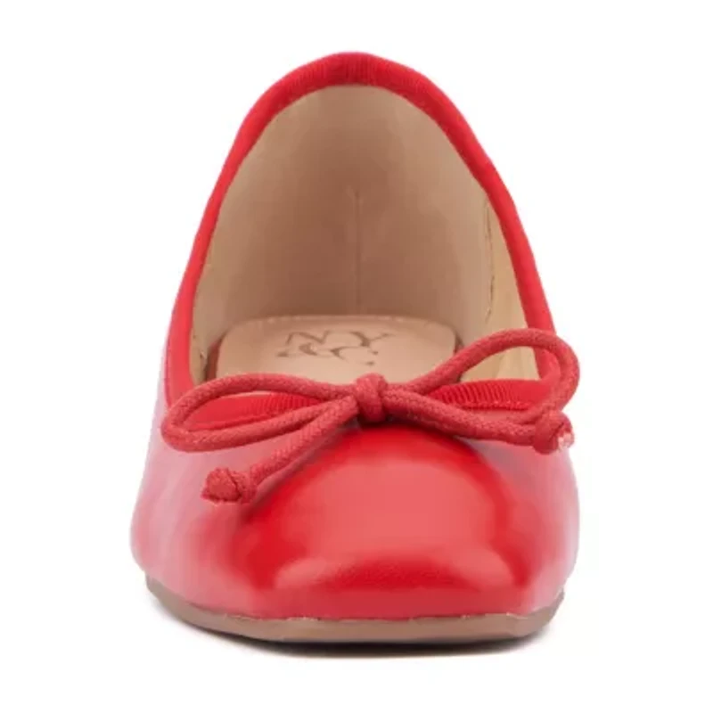 New York & Company Paulina Womens Square Closed Toe Ballet Flats