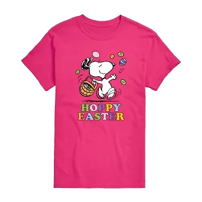 Womens Crew Neck Short Sleeve Regular Fit Peanuts Snoopy Juniors Graphic T-Shirt