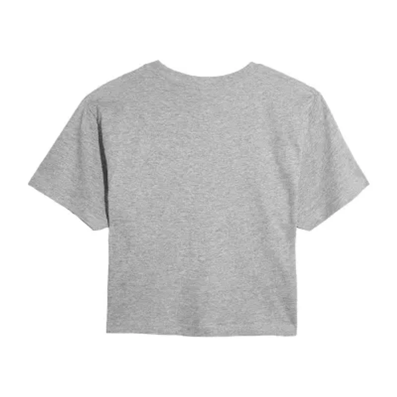 Easter Egg Cropped Womens Crew Neck Short Sleeve Boxy Fit Peanuts Snoopy Juniors Graphic T-Shirt