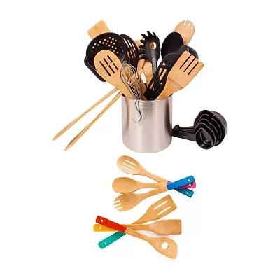 BergHOFF Studio 29pc Nylon And Bamboo Kitchen Utensil Set