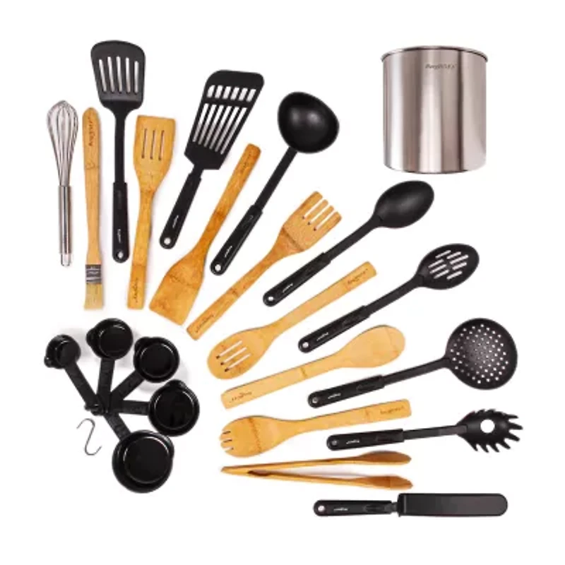 BergHOFF Studio 29pc Nylon And Bamboo Kitchen Utensil Set