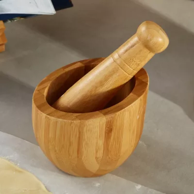 BergHOFF Bamboo Mortar And Pestle, Natural 2-pc. Mortar & Pestle