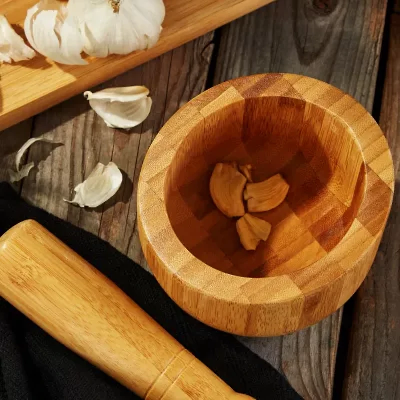 BergHOFF Bamboo Mortar And Pestle, Natural 2-pc. Mortar & Pestle