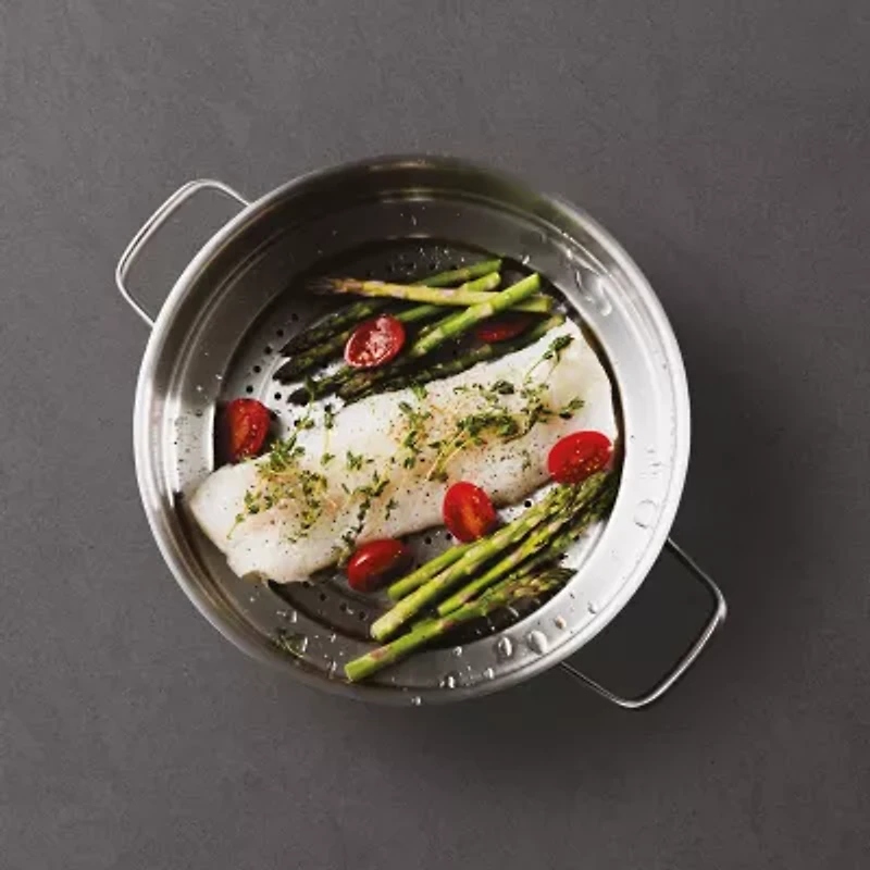 BergHOFF Leo Graphite Recycled 18/10 Stainless Steel Steamer Insert 10" Stainless Steel Steamer Inserts