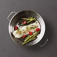 BergHOFF Leo Graphite Recycled 18/10 Stainless Steel Steamer Insert 10" Stainless Steel Steamer Inserts