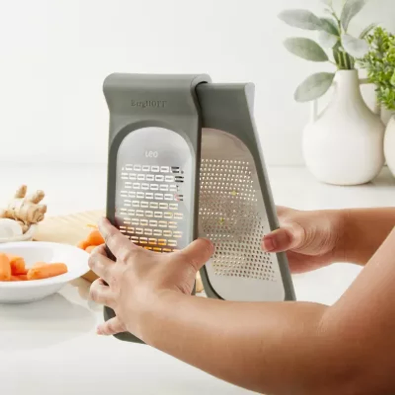 BergHOFF Leo Balance 18/10 Stainless Steel Double Coarse And Ribbon 9.5" Grater